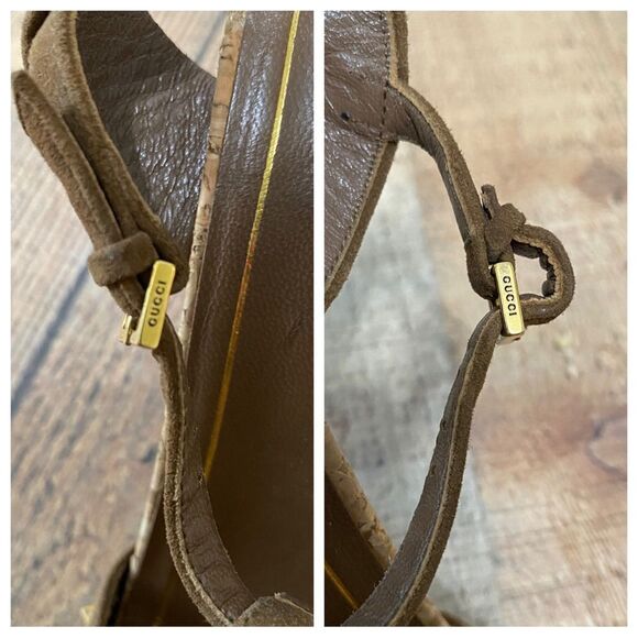 Gucci Women's Jacquelyne Studs Suede Platform Sandal - Picture 7 of 16